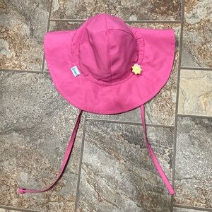 iPlay baby girls pink sun/swim hat, 0-6 months, gently used.